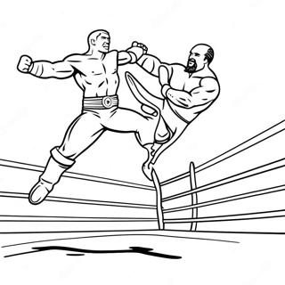 Pagina Para Colorir Lutador Da Wwe Pulando Em Oponente 50355-41985