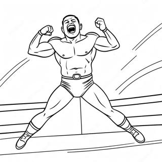 Pagina Para Colorir Lutador Da Wwe Pulando Em Oponente 50355-41987