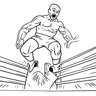 Pagina Para Colorir Lutador Da Wwe Pulando Em Oponente 50355-41988