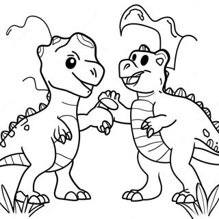 Pagina Para Colorir Batalha T Rex Vs Triceratops 50365-41993