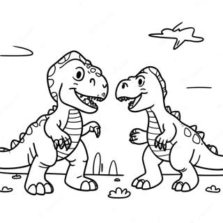 Pagina Para Colorir Batalha T Rex Vs Triceratops 50365-41994