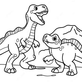 Pagina Para Colorir Batalha T Rex Vs Triceratops 50365-41995