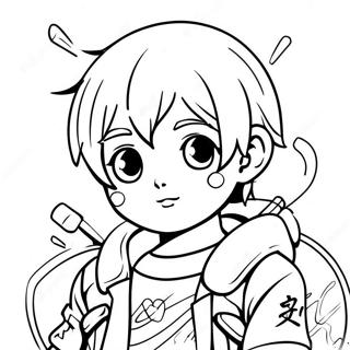 Menino Anime Pagina Para Colorir 50434-42050