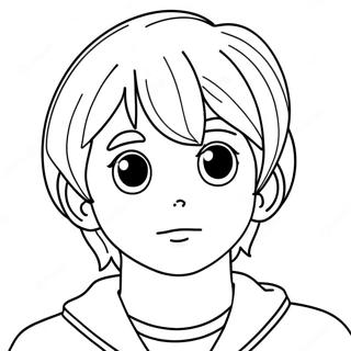 Menino Anime Pagina Para Colorir 50434-42052