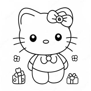 Pagina Para Colorir Da Linda Hello Kitty Com Acessorios Retro 50465-42064