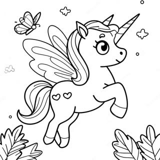 Pagina Para Colorir Da Borboleta Unicornio Magica Voando 50565-42154