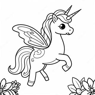 Pagina Para Colorir Da Borboleta Unicornio Magica Voando 50565-42155