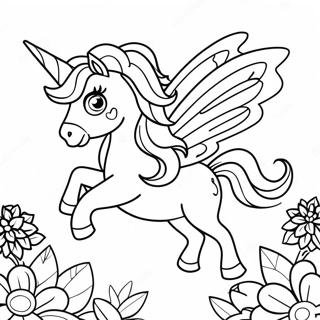 Pagina Para Colorir Da Borboleta Unicornio Magica Voando 50565-42156