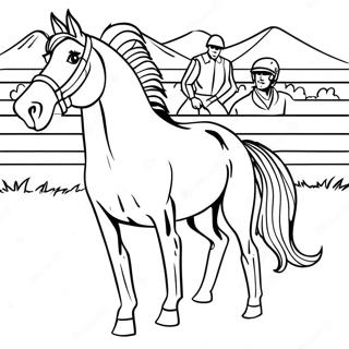 Pagina Para Colorir Do Cavalo De Corrida 50574-42147