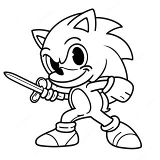 Sonic Com Uma Espada Páginas Para Colorir