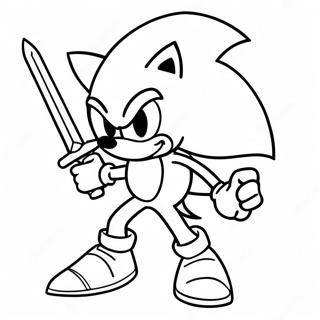 Sonic Epico Com Uma Espada Pagina Para Colorir 50615-42189