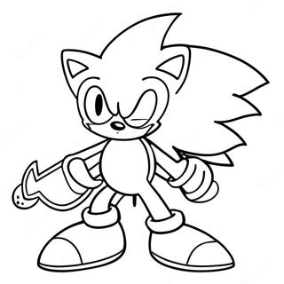 Sonic Epico Com Uma Espada Pagina Para Colorir 50615-42190