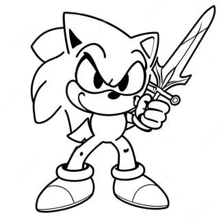 Sonic Epico Com Uma Espada Pagina Para Colorir 50615-42191