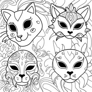 Pagina Para Colorir Mascaras De Animais Coloridas 50625-42193