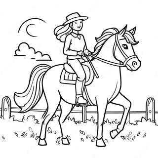 Pagina Para Colorir Da Menina Montando A Cavalo 50774-42303