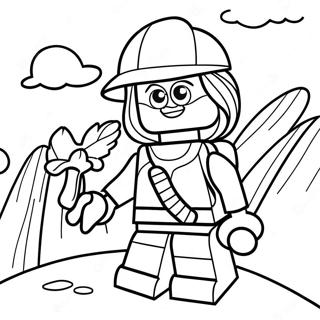 Pagina Para Colorir Da Menina Aventureira Exploradora Lego 50835-42354