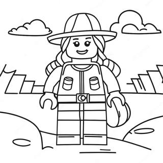 Pagina Para Colorir Da Menina Aventureira Exploradora Lego 50835-42355