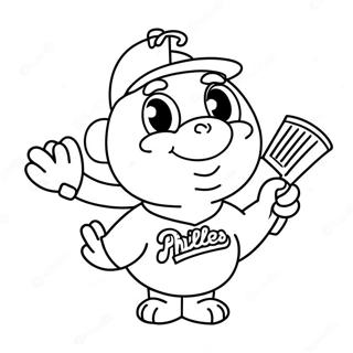 Pagina Para Colorir Do Mascote Fofo Dos Phillies 5083-4079