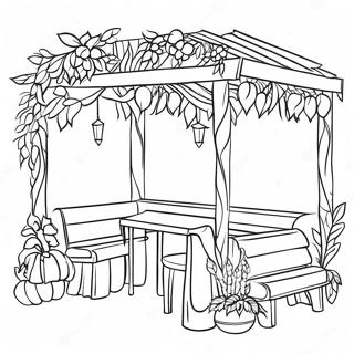 Pagina Para Colorir De Sukkah Colorido Com Decoracoes 50875-42389