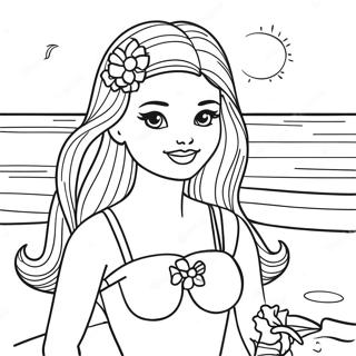 Pagina Para Colorir Da Barbie Na Praia 50944-42434