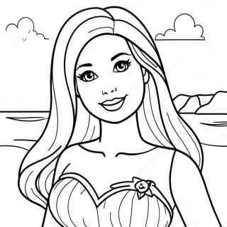 Pagina Para Colorir Da Barbie Na Praia 50944-42435