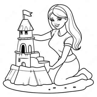 Pagina Para Colorir Da Barbie Construindo Um Castelo De Areia 50945-42447