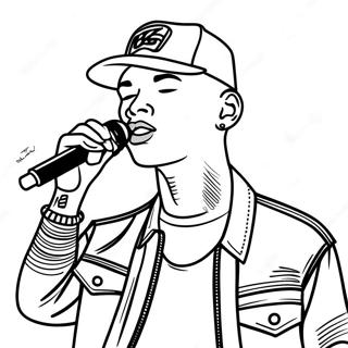 Pagina Para Colorir Do Kane Brown Se Apresentando No Palco 51005-42493