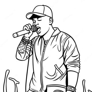 Pagina Para Colorir Do Kane Brown Se Apresentando No Palco 51005-42494