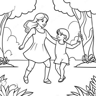 Pagina Para Colorir Da Diana E Roma Brincando No Parque 5103-4093