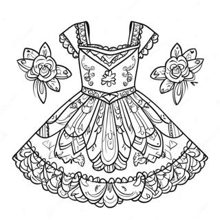 Pagina Para Colorir Vestido Folclorico Vibrante 51165-42626