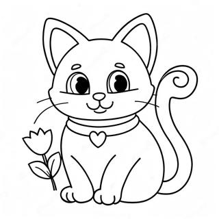 Pagina Para Colorir Gato De Dia Dos Namorados 51174-42624