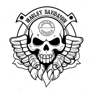 Pagina Para Colorir Logo Do Skull Harley Davidson 51204-42652