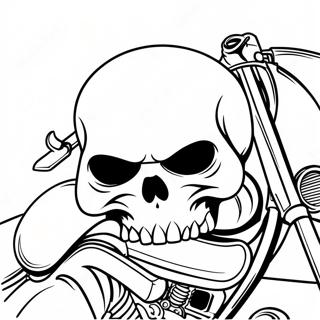 Pagina Para Colorir Motocicleta Skull Harley Davidson 51205-42653