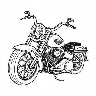 Pagina Para Colorir Motocicleta Skull Harley Davidson 51205-42654