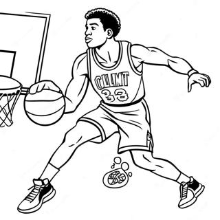 Pagina Para Colorir Do Jogador De Basquete Slam Dunk 51254-42691