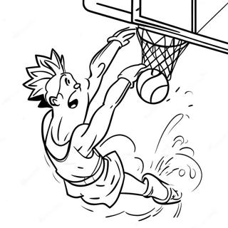 Pagina Para Colorir Da Empolgante Acao De Slam Dunk 51255-42693