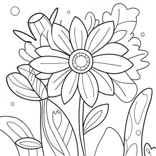 Pagina Para Colorir De Flores Coloridas Do Jardim 51285-42722