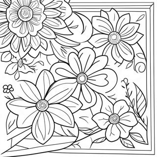 Pagina Para Colorir De Borda De Flores Simples 51314-42746