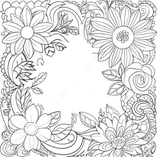 Pagina Para Colorir De Borda De Flores Simples 51314-42747