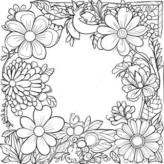 Pagina Para Colorir De Borda De Flores Simples 51314-42748