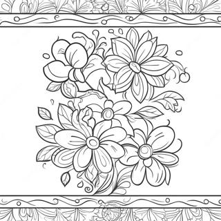 Pagina Para Colorir De Borda De Flores Elegante 51315-42735