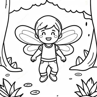 Pagina Para Colorir De Fada Menino Aventureiro Na Floresta 51335-42757