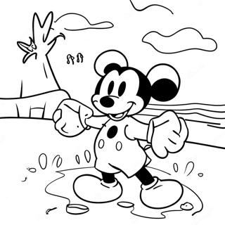 Pagina Para Colorir De Diversao Na Praia Com Mickey Mouse 51345-42767