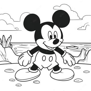 Pagina Para Colorir De Diversao Na Praia Com Mickey Mouse 51345-42768