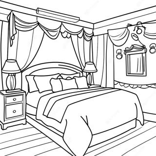 Pagina Para Colorir De Quarto Dos Sonhos Aconchegante 51355-42780