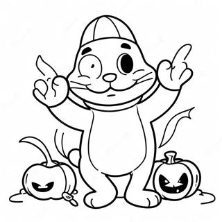 Garfield Halloween Páginas Para Colorir