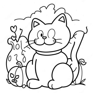 Pagina Para Colorir De Garfield No Halloween 51434-42848