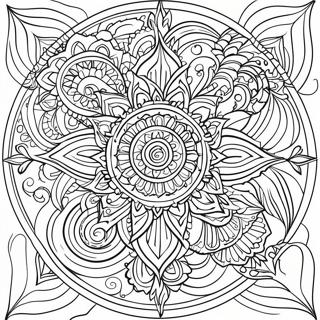 Pagina Para Colorir Mandala Abstrata De Alivio Do Estresse 51524-42902