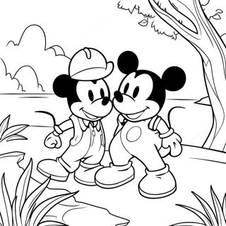 Mickey Mouse Safari Páginas Para Colorir