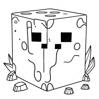 Pagina Para Colorir Do Slime Do Minecraft 51624-42987